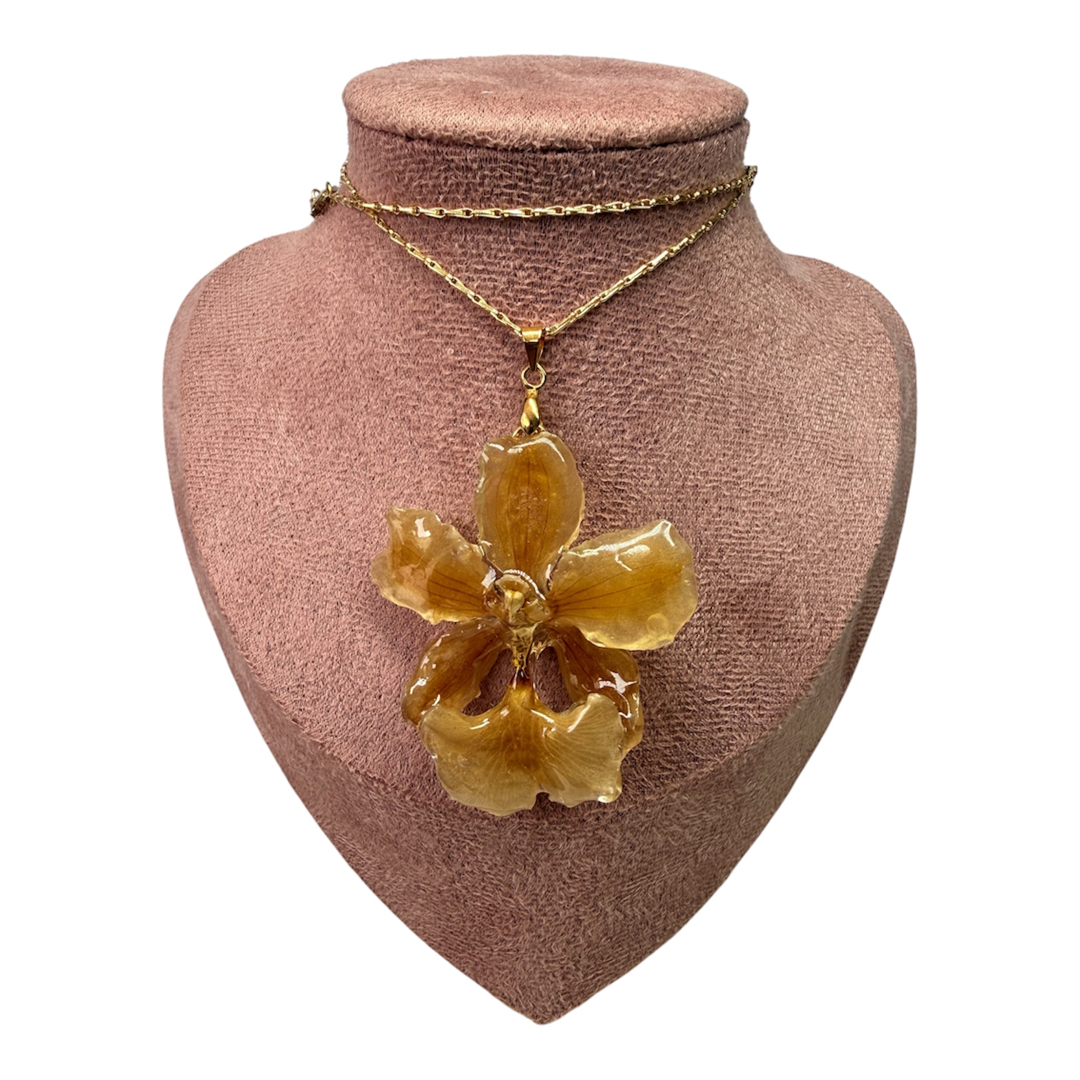 Collar con orquídea Cuitlauzina