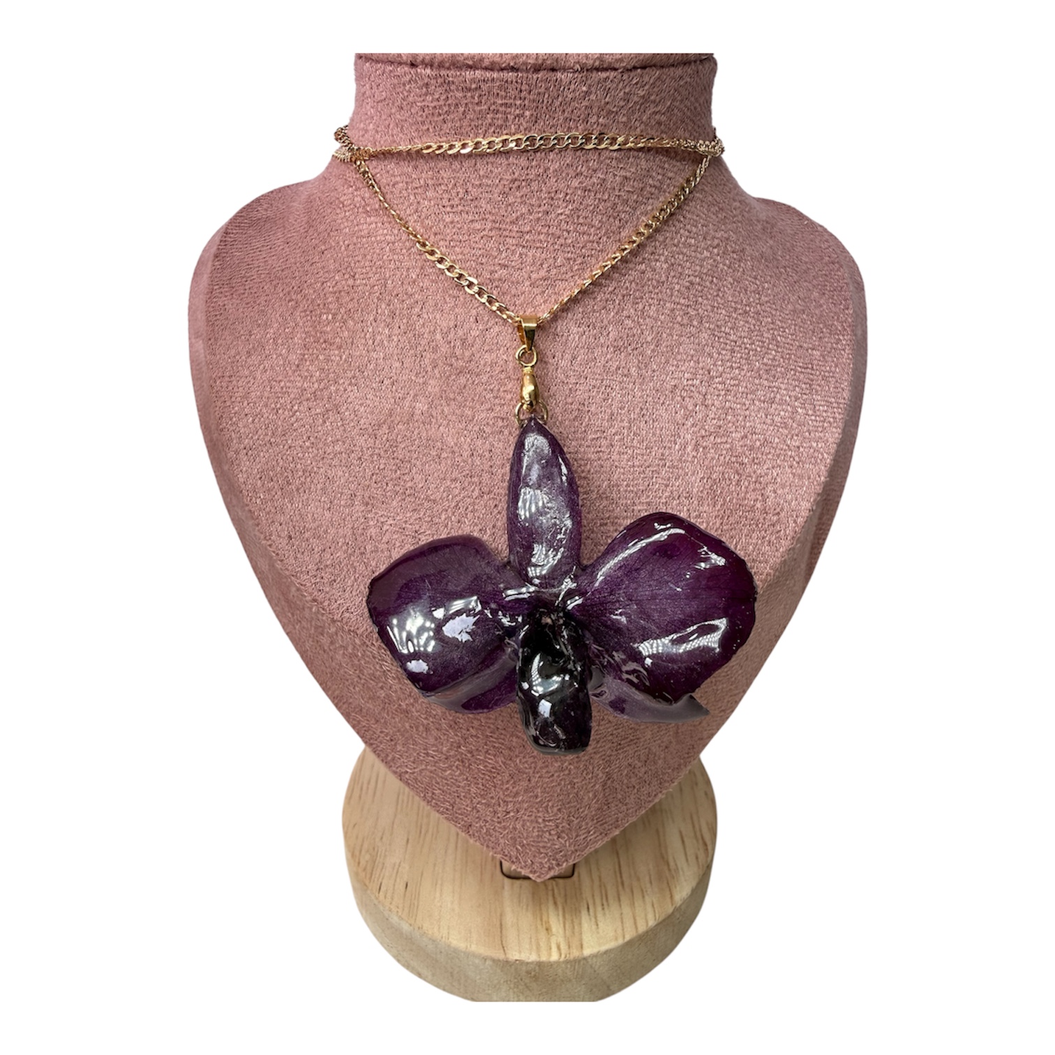Collar orquídea purpura